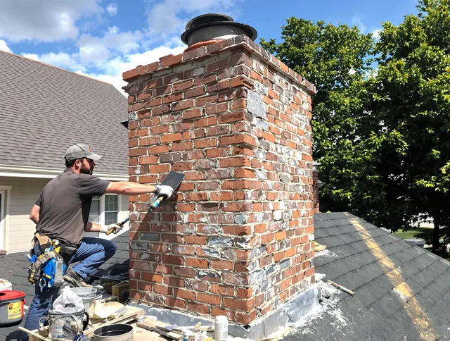 Completed chimney rebuild by Warwick Chimney Sweep in Warwick, RI