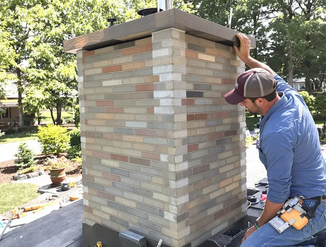 Warwick Chimney Sweep completing a modern chimney remodel in Warwick, RI