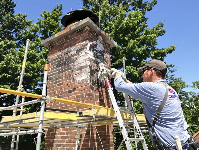 Structural chimney repair by Warwick Chimney Sweep in Warwick, RI