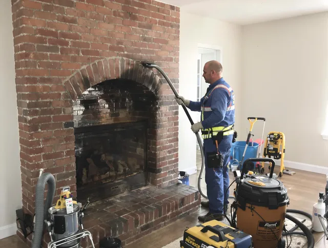 Warwick Chimney Sweep expert performing detailed chimney sweep in Warwick, RI
