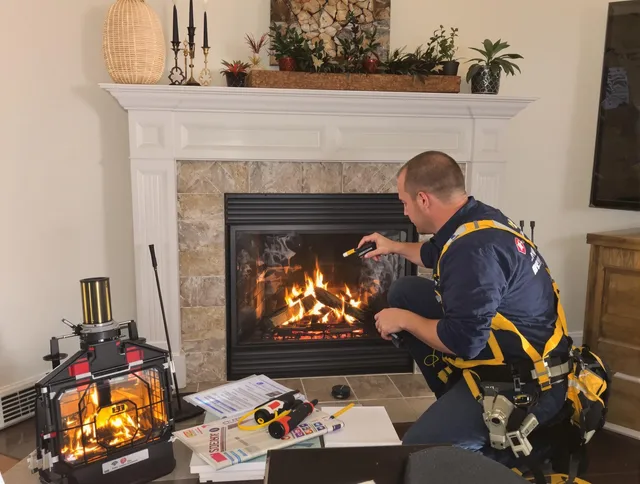 Safety-focused fireplace inspection by Warwick Chimney Sweep in Warwick, RI