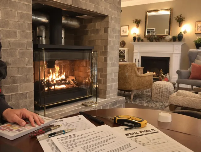 Warwick Chimney Sweep verifying fireplace safety measures in Warwick, RI